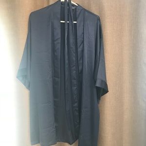 Victoria Secret Navy Blue Silk Robe